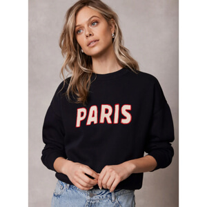 Mint Velvet Navy Cotton Blend Paris Sweatshirt